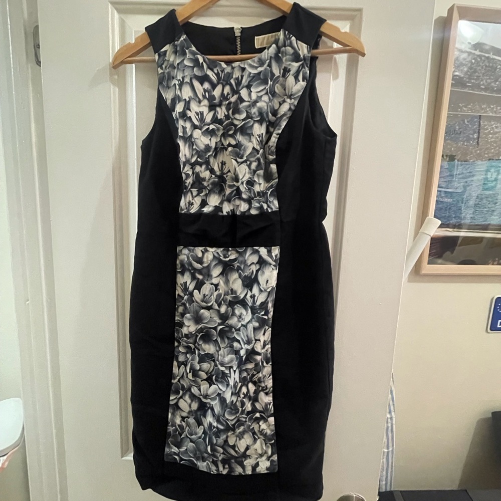 Michael Kors color block floral dress